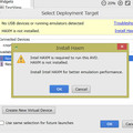 Android StudioでVT-xをEnableに変更したのに、まだ「Enable VT-x in your BIOS security settings」のエラーが出る場合の対処方法の画像